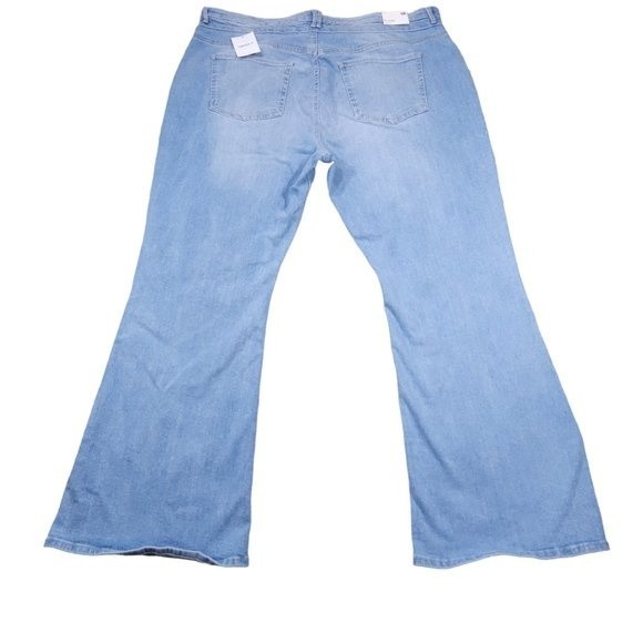 Forever 21 High Rise Slim Fit Flare Jeans Women's Plus Size 18 Light Wash Y2K - Picture 2 of 11